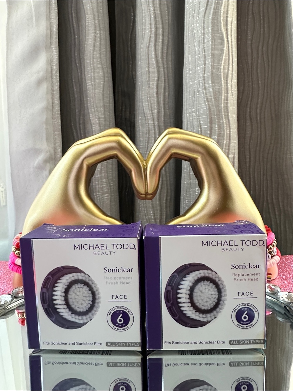 Michael Todd Beauty Soniclear Replacement Brush Head - White & Purple (Face)